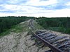 A disused section of the Salekhard–Igarka Railway between Salekhard and Nadym in 2004