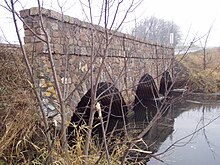 Stone bridge over Turtle Creek in Reynolds township. Turtle Creeek Stone bridge, Reynolds township, Todd County, MN.jpg