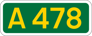 A478 road road in Wales