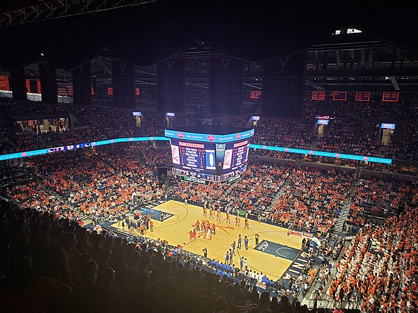 UVA playing host to Duke at JPJ in February 2022.