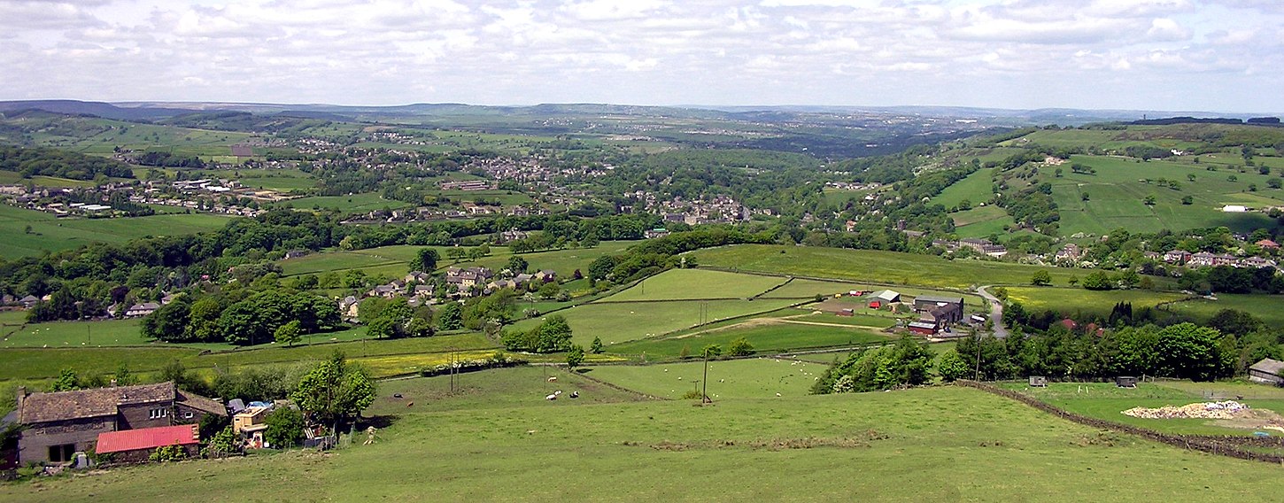 Западный йоркшир. Derbyshire Hills. Холм Холмс. Деревня Хонли.