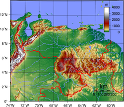 Topography of Venezuela Venezuela Topography.png