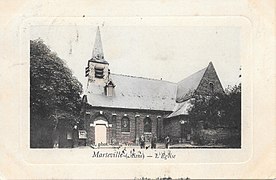 L'église de Marteville avant 1914.