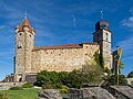 * Nomination View from the Bärenbastei to the west side of the Veste Coburg with the Red Tower (left) and the Blue Tower (right). --Ermell 07:33, 14 September 2024 (UTC) * Promotion  Support Good quality. --Plozessor 07:47, 14 September 2024 (UTC)