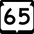 Markierung des State Trunk Highway 65