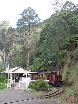 Locomotive at Thomson station