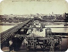 Budowa mostu Kierbedzia, 1862