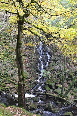Waterfall in Padley Gorge - geograph.org.uk - 3185211
