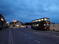 Wilts & Dorset 721 (G721 WDL), a Leyland Olympian on loan to Southern Vectis at the time and seen in Well Road, East Cowes, Isle of Wight operating the shuttle service between East Cowes and the Isle of Wight Festival 2010 site.