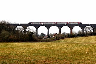 The Huckford Viaduct spans the River Frome just north 