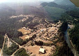 Aerial view of Woss