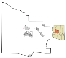 Location in Yavapai County and the state of آریزونا ایالتی