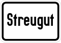 Zusatzschild 805 Streugut (selbständiges Hinweiszeichen) (500 × 350 mm)