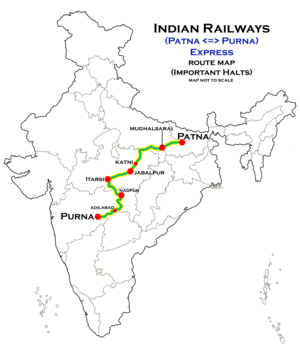 (Patna - Purna) Mengungkapkan peta rute.png