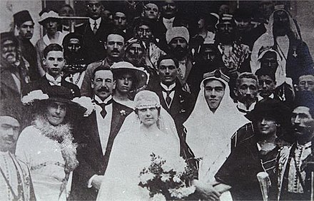 Herbert Samuel at wedding of his son Edwin Samuel, 1920