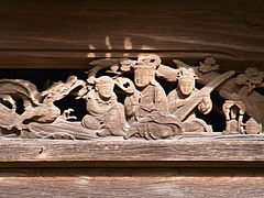 正続院唐門の彫物（2011年1月撮影）