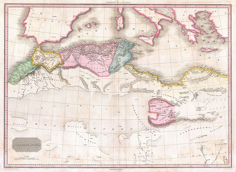 File:1818 Pinkerton Map of Northern Africa and the Mediterranean - Geographicus - NorthernAfrica-pinkerton-1818.jpg