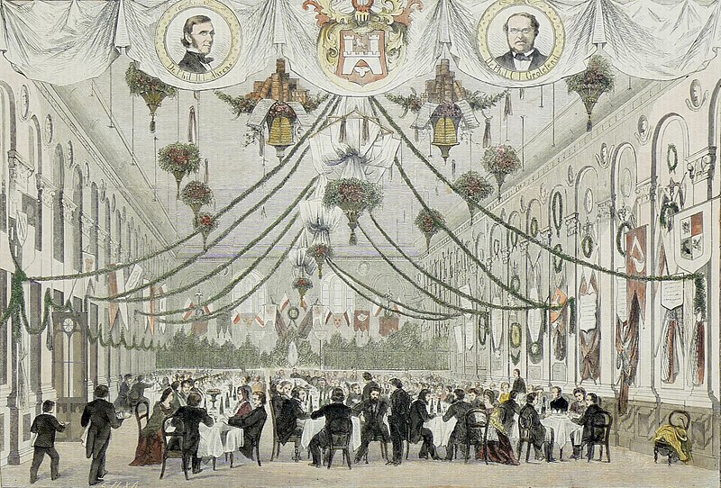 File:1864-09-26 August Klemme Holzstich EHXA Das Festmahl der Philologen im Odeon zu Hannover.jpg