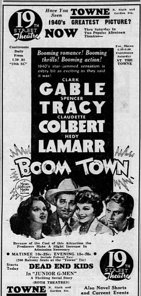 1940 newspaper ad for the film