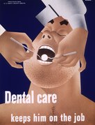 Dental care keeps him on the job (1942)