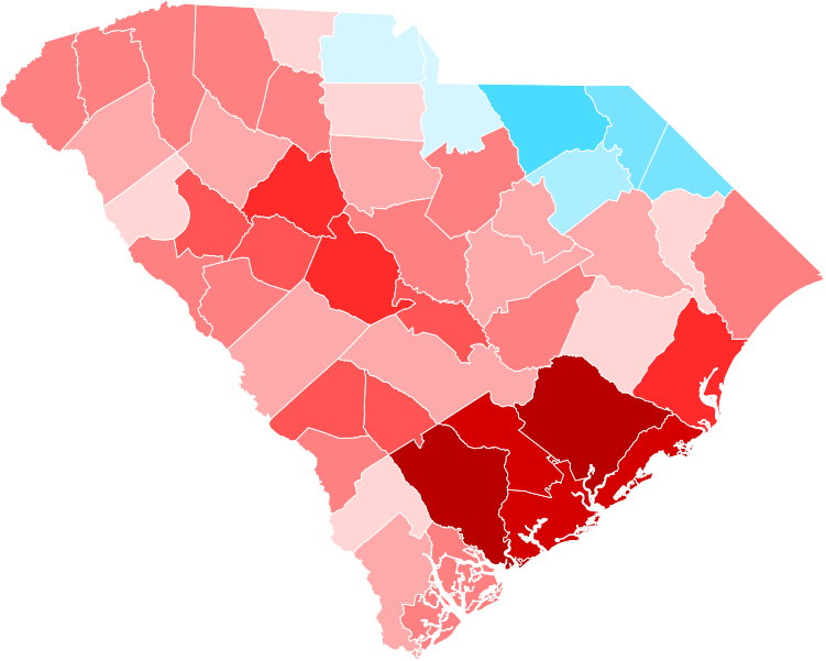 File:1998-2002 South Carolina gubernatorial election swing by margin.svg