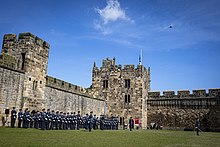 No. 19 Squadron and her sister squadron, No. 20 Squadron, at their reformation parade, held at Alnwick Castle on 15 June 2021. 19 and 20 Squadron Reformation Parade.jpg