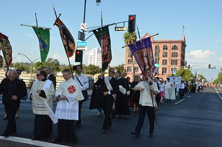 Annual Grand Marian Procession through Downtown Los Angeles