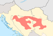 Regen-/Überflutungsgebiete primär im Save-Raum in Bosnien, Kroatien und Serbien