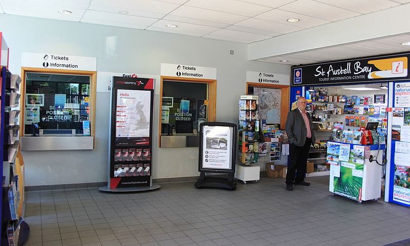 File:2015 at St Austell station - booking office.JPG