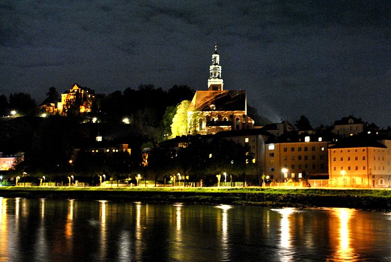 File:2 of 10 - Salzach River at Night, Salzburg AUSTRIA.jpg