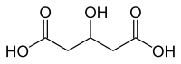 Structural formula of 3-hydroxyglutaric acid