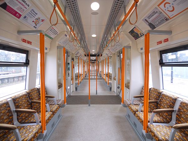 The interior of a Class 378 unit