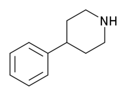 Strukturformel von 4-Phenylpiperidin