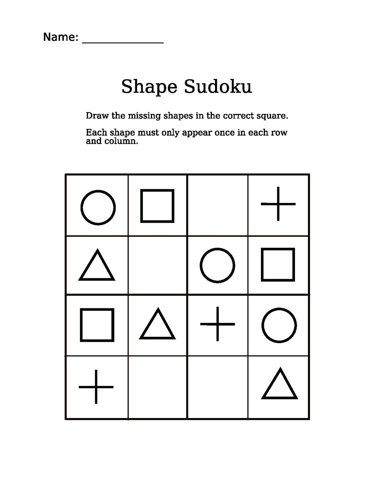 Sudoku 4x4 PDF