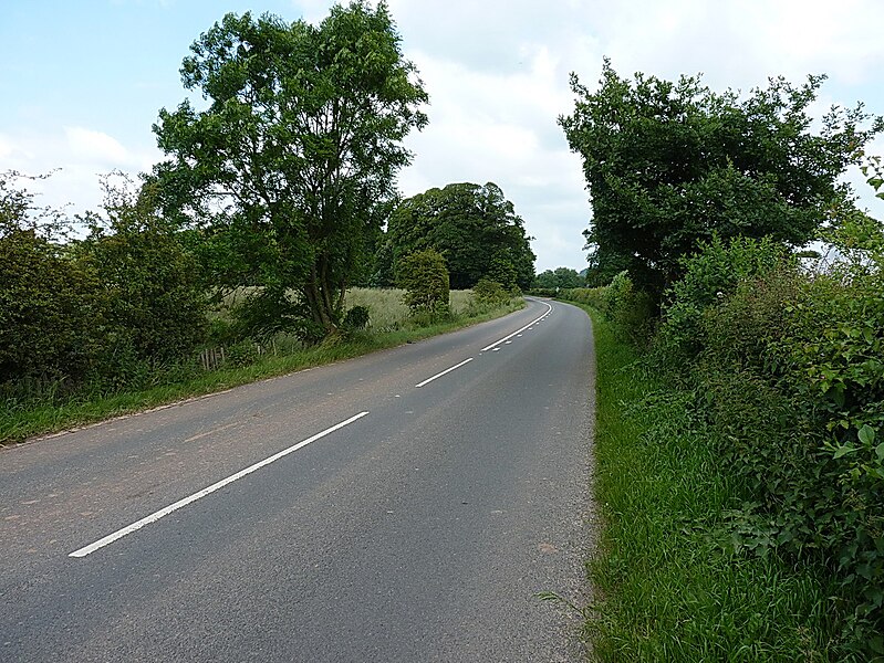 File:A518 Stafford Road south of Aqualate Hall - geograph.org.uk - 4095957.jpg