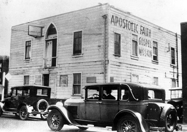 The Apostolic Faith Mission on Azusa Street, now considered to be the birthplace of Pentecostalism.