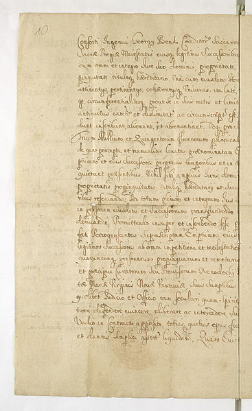 File:AGAD Akt sprzedaży ogrodu położonego na terenie Nowego Miasta Warszawy przy ulicy Zakroczymskiej, 1648 r. - 0010.jpg