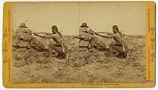 A Modoc Warrior on the War Path (1873)