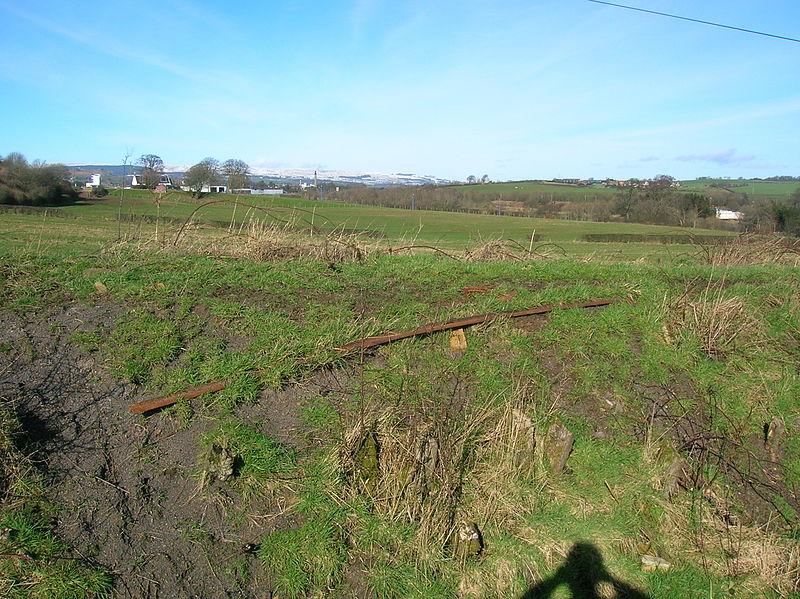 File:A rail on the railway embankment of Douglas fireclay works..JPG