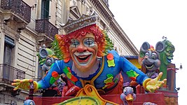 Re Carnevale, particolare del carro allegorico «Sognando Un Carnevale Che Impazza E Schiamazza»