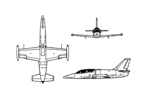 Hình chiếu đứng Aero L-39 Albatros.