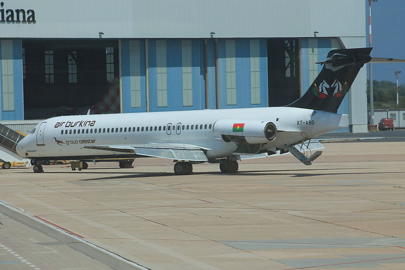 File:Air Burkina MD-87 (withdrawn?) parked at Olbia Airport (XT-ABD) (9501041401).jpg