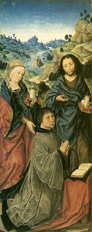 Mary Magdalene, Saint John the Baptist and a Donor