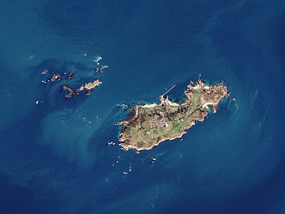 Satellite view of Alderney