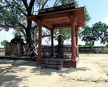 The Sankissa elephant under a protective roof. Ancient Site, Sankissa-002.jpg