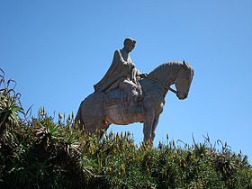 Statue of Artigas in Parque Artigas, Minas, Lavalleja Department, Uruguay.