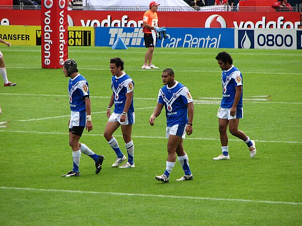 Auckland Lions players during a match against St George Illawarra in 2007