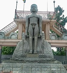 18 ft statue of lord Bahubali at Siddhant Tirth Kshetra Shikohpur