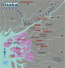 Baia di Osaka - Localizzazione