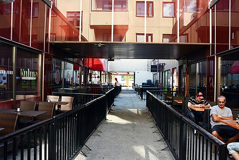 A bar alley in Kajaani, Finland